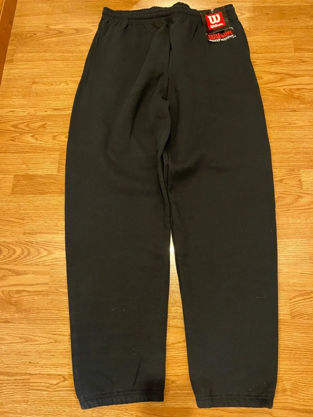 Men’s Wilson Black Sweatpants - Elastic Waistband and White Drawstring size XL